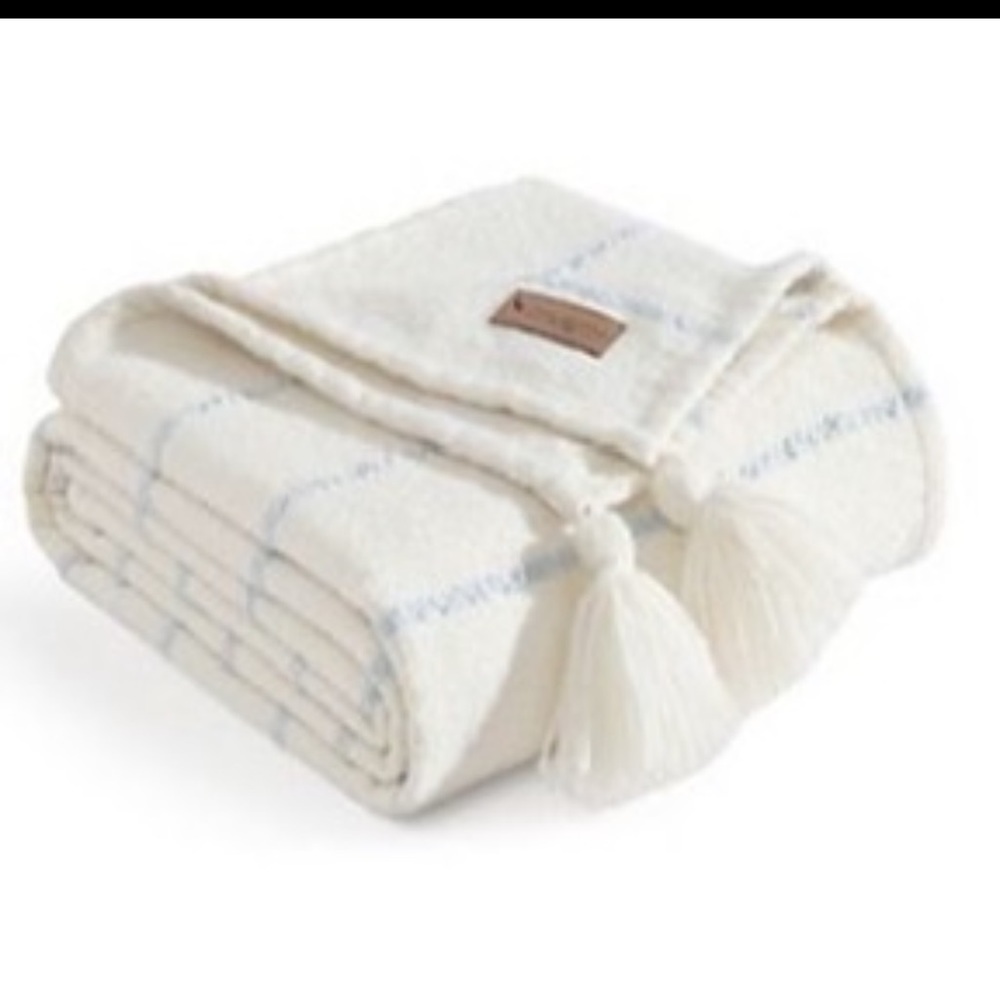 Koolaburra Cream and Blue Throw Blanket